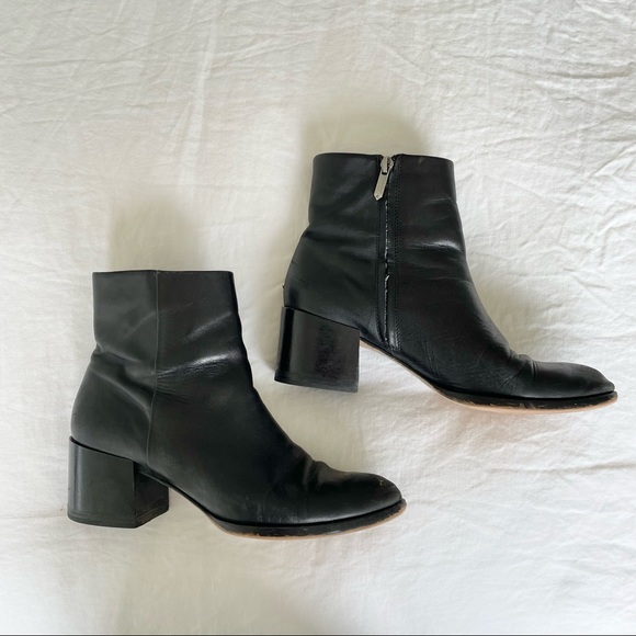 Sam Edelman Joey Bootie in Black Leather - Picture 5 of 7